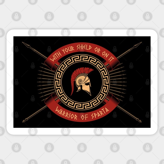 Warrior of Sparta Sticker by Alex Birch